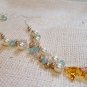 Coral Cluster Beach Necklace - Sterling Silver - Topaz - Blue - Ivory - Bright Gold