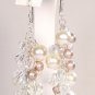 Harlow Earrings Ivory Almond Clear Clusters Wedding Earrings