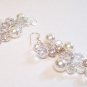 Harlow Earrings Ivory Almond Clear Clusters Wedding Earrings