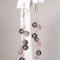 Purple and Black Cluster Earrings - Bridesmaids Chandelier Earrings Lt Amethyst