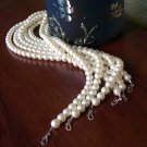 Ivory Chunky Pearl Bridesmaid Necklace - Single Strand - Cream - Wedding