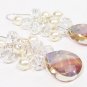 Bridesmaid earrings - Luka Teardrop Pearl and Crystal Cluster Earrings - Sterling Silver