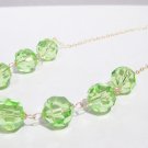 Chunky Peridot Bridesmaid Necklace - Trendy - 14k Gold Filled