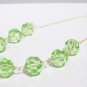 Chunky Peridot Bridesmaid Necklace - Trendy - 14k Gold Filled