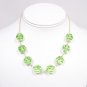 Chunky Peridot Bridesmaid Necklace - Trendy - 14k Gold Filled