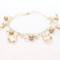 Teardrop Cluster Bracelet - Champagne Brown - 14k Gold Filled - Bridesmaid Bracelet