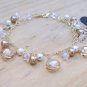 Teardrop Cluster Bracelet - Champagne Brown - 14k Gold Filled - Bridesmaid Bracelet