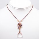 Charlotte Teardrop Cluster Necklace - Antique Copper - Cluster Necklace