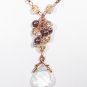 Charlotte Teardrop Cluster Necklace - Antique Copper - Cluster Necklace