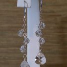 Clear Teardrop Cluster Earrings - Wedding Earrings - Sterling Silver