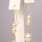 Pearl Drop Earrings - Sterling Silver - Wedding Bridal jewelry Earrings
