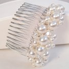 Shoshanna Pearl Cluster Hair Comb with Crystal Accents