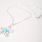 Clear AB Crystal Starifsh necklace with Sterling Silver Chain