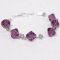 Amethyst & Black Diamond Crystal Illusion Bracelet