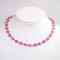 Pink Single Strand Crystal Necklace - Bridesmaid Necklace
