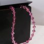 Pink Single Strand Crystal Necklace - Bridesmaid Necklace