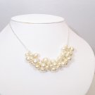 Georgia Pearl Cluster Necklace - Chunky Bridal Necklace