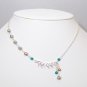 Laurel Leaf Necklace with Pearls & Crystals