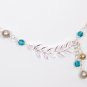 Laurel Leaf Necklace with Pearls & Crystals
