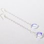 Long Teardrop Earrings - Crystal AB - Sterling Silver