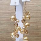 Golden Brown Chandelier Earrings - 14k Gold Filled