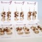 Luka Teardrop Cluster  Bridesmaid Earrings - Champagne, Browns and Ivory Cream