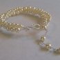Ivory Cream Twisted Pearl Bracelet - Wedding Bracelet - Bridal Bracelet