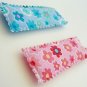 12pcs..55mm Flower Patterned Retangular Hair Clip Covers in Pink and Blue for 50mm Snap Clip