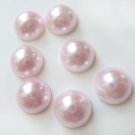 50pcs 10mm Light Pink Faux Flatback Pearl for scrapbooking, clothing, accessories, jewelry