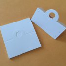 100pc Fold Over Blank Design Whit Matte Card Tag for Accessories and Jewelry for DIY