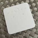 100pc Blank Earrings Display Card in White Paper for Accessory Jewelry(2" X 2")