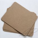 50pc Blank Hair Clip Display Card  Brown Kraft Paper Accessory No Hanging Hole