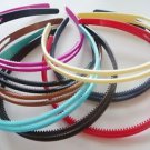 8pcs 8mm-15mm Coated Glossy Plastic Headbands with Teeth