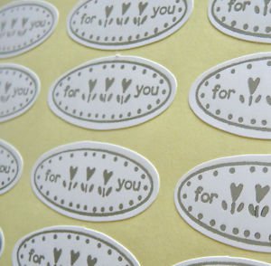 96pc Gift Packaging, Seal, Wedding, Birthday, For You Sticker 2 Sheets in PK