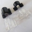 100 pcs..3mm Plastic Ponytail Holder Base for DIY in Black and Clear(Small)