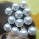 100pcs 12mm White Half Faux Pearl Flatback scrapbooking, clothing, jewelry