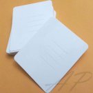 Wholesale 600pc Blank Hair Clip Display Card in White Kraft Paper Accessory