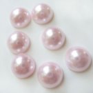 100pcs 10mm Lt. Pink Half Faux Pearl Flatback scrapbooking, clothing, jewelry