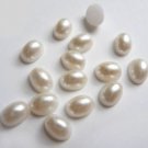 100pc 8mmx10mm Oval Ivory Half Faux Pearl Flatback scrapbooking clothing jewelry