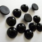 50pcs 14mm Black Half Faux Pearl Flatback scrapbooking, clothing, jewelry