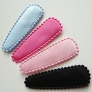 52pc 50mm Basic Satin Applique Snap Hair Clip Covers
