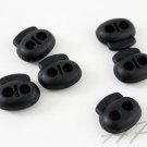 Black Oval Bean Cord Lock Stopper, Spring Buckle, Cord Toggle Lock, Belt Buckle
