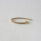 Wire Coil Earrings, Hook Earring, Earing Component, Gold/Rhodume over Brass 8pc