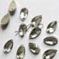 60pc 7mm X 12mm Faceted Teardrop Sew On Acrylic Flatback in Clear Garment  Acces