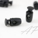 Black 1 Hole  Cord Lock Stopper, Spring Buckle, Cord Toggle Lock, Belt Buckle