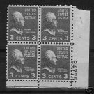 #807 Plate Block of Thomas Jefferson Mint 1938