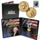 24K Gold Plated Presidential Coin & Stamp Set G Washing