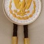 US Morgan Silver Dollar  Coin  Bolo Tie