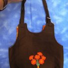 Fall Flowers Embroidered Purse