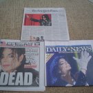 NEW YORK TIMES - DAILY NEWS - NY POST - Michael Jackson Died RIP Newspapers 06/26/09